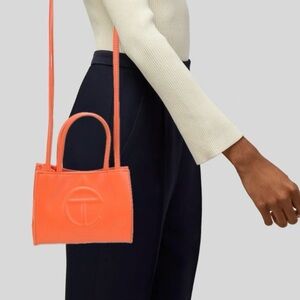 Telfar Orange Mini Shopping Bag